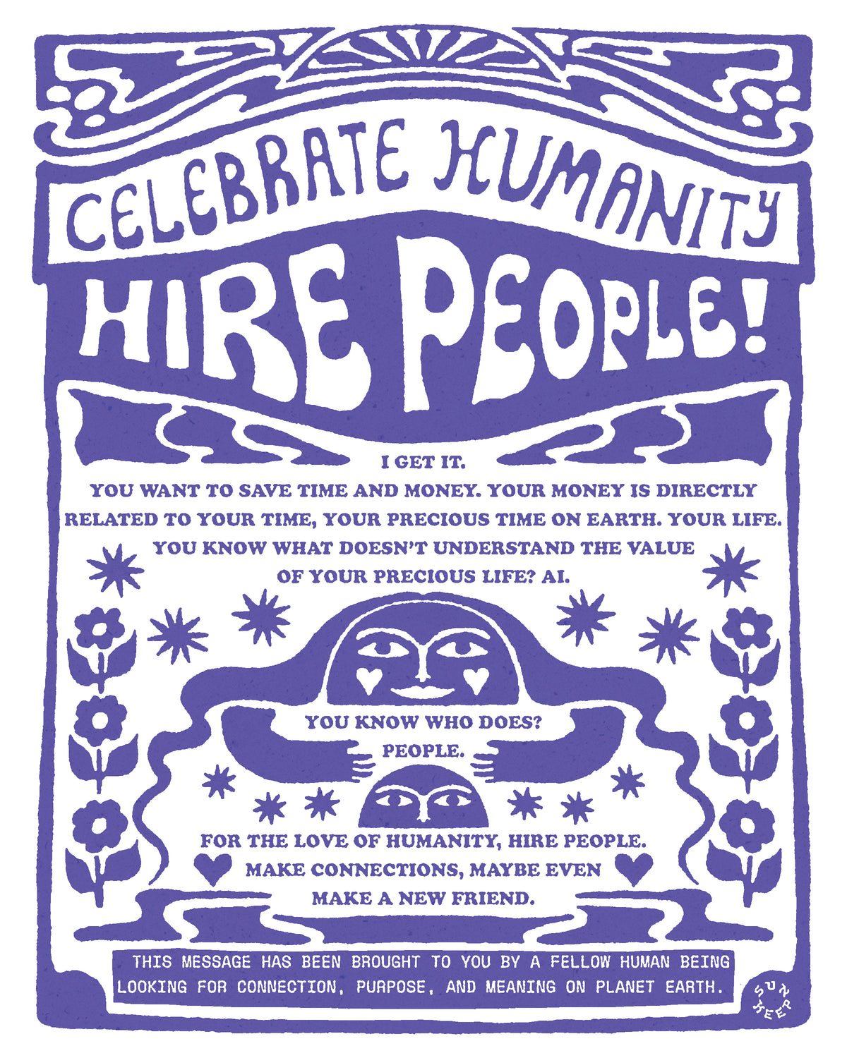 Celebrate Humanity. Hire People! Flyer